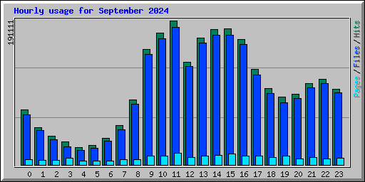 Hourly usage for September 2024