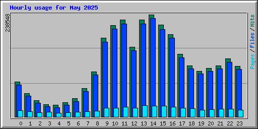 Hourly usage for May 2025