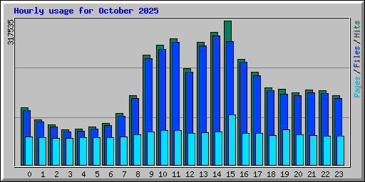 Hourly usage for October 2025