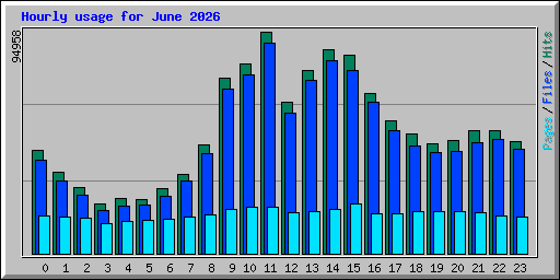 Hourly usage for June 2026